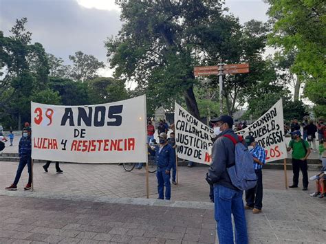 Se Movilizan Integrantes Del Mult En Oaxaca Para Exigir Paz En La