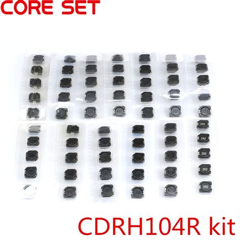 65 pcs 13 Valores Kit Sortido SMD Indutores De Potência 2 2UH 470UH