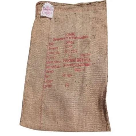 Brown Jute Printed Gunny Bag Storage Capacity Kg Packaging Type