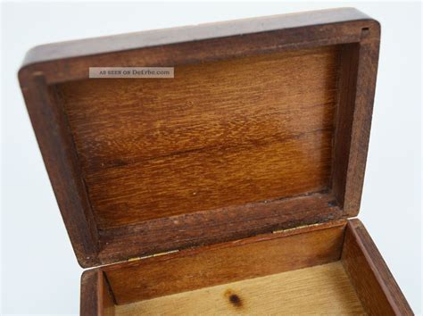 Vintage Holz K Stchen Teak Midcentury Schachtel Kiste Wooden Box