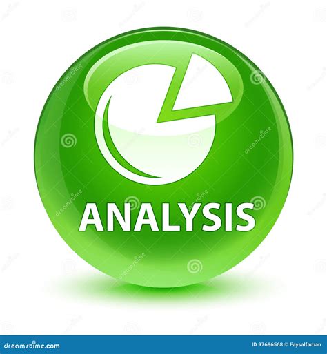 Bottone Rotondo Verde Vetroso Di Analisi Icona Del Grafico