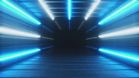 Corridor With Neon Lights Stock Motion Graphics Motion Array