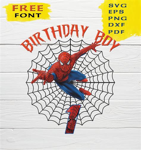 Spiderman Birthday Svg Baby Spiderman Svg 5th Birthda