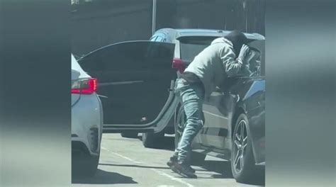 California Thieves Caught On Camera Blatantly Breaking And Entering Into Parked Cars In San