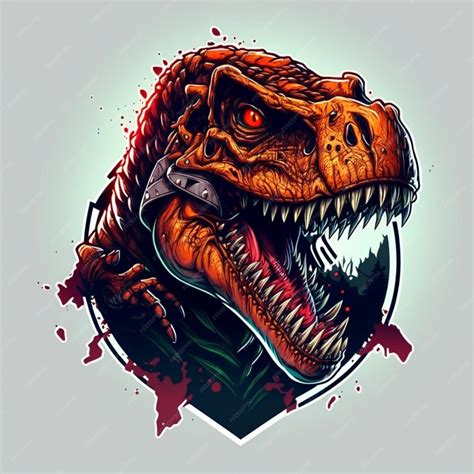 Premium Photo Cool Dinosaur Logo Vector Illustration