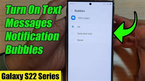 Galaxy S S Ultra How To Turn On Text Messages Notification