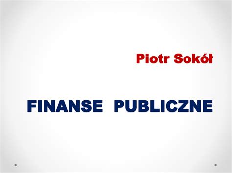 Finanse Publiczne