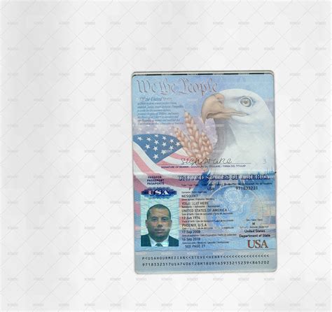 Custom Usa Passport Scanned