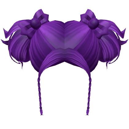 Creepy Cute Bow Pigtails Purple Roblox Item Rolimon S