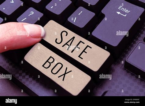 Conceptual Caption Safe Box Word Written On A Small Structure Where You Can Keep Important Or