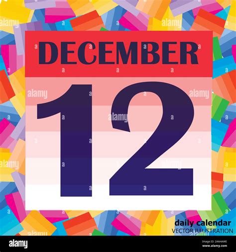 December 12 icon. For planning important day. Banner for holidays and ...