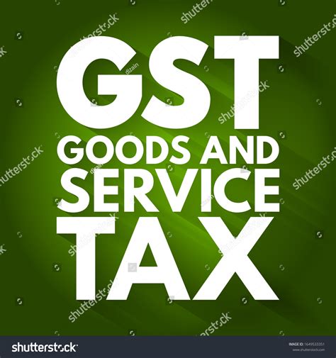 Gst Goods Service Tax Indirect Tax Stock Vector Royalty Free