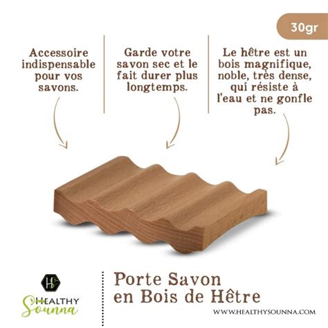 Porte savon en bois de hêtre