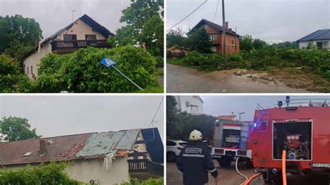 FOTO Nevrijeme poharalo sjever Hrvatske Vjetar čupao stabla i krovove