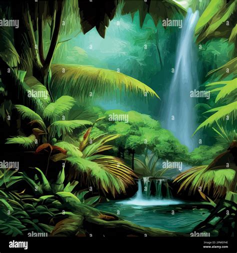 River Africa Rainforest Stock Vector Images Alamy