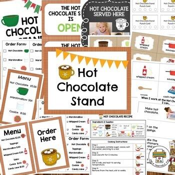 Hot Chocolate Dramatic Play Pack Pre K By Pre K Printable Fun TPT