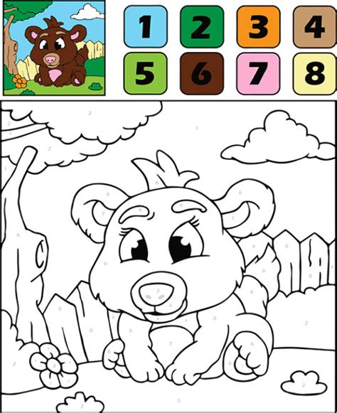 Free Printable Color By Number Worksheets For Kindergarten Tulamama