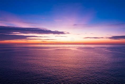 Aerial View Sunset Sky Nature Beautiful Light Sunset Or Sunrise Over