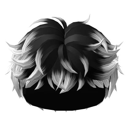 Wavy Full Messy Boy Hair (Black to White)'s Code & Price - RblxTrade