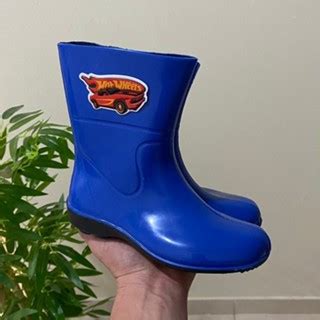 Bota Galocha Infantil Juvenil Menino Homem Aranha Sonic Hot Wheels Capit O America Impermeavel