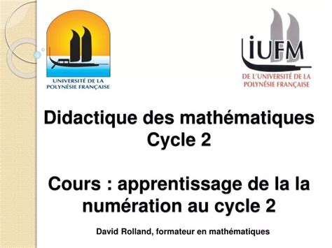 PPT Didactique des mathématiques Cycle 2 Cours apprentissage de la