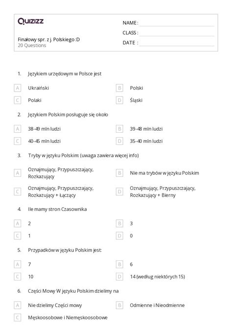 Ponad Strona Czynna I Bierna Arkuszy Roboczych Dla Klasa W Quizizz