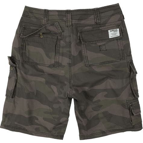 Surplus Trooper Shorts Mens Military Cargo Army Combat Bermudas Black