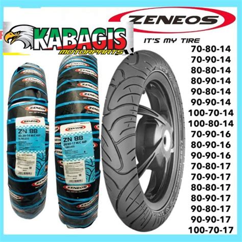 ZENEOS ZN88 TUBELESS TIRE WITH FREE SEALANT AND VALVE Lazada PH