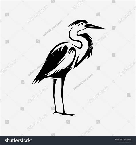 Silhouette Flying Great Blue Heron Graphic Stock Vector Royalty Free 2146318631 Shutterstock