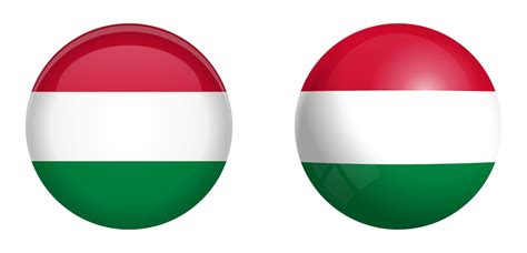 Premium Vector Hungary Flag Under 3d Dome Button And On Glossy Sphere