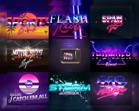 Make 80s logo design by vintage chrome neon effects by Xdpixel | Fiverr