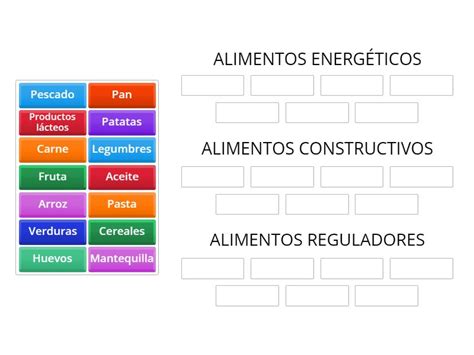 TIPOS DE ALIMENTOS Ordenar Por Grupo