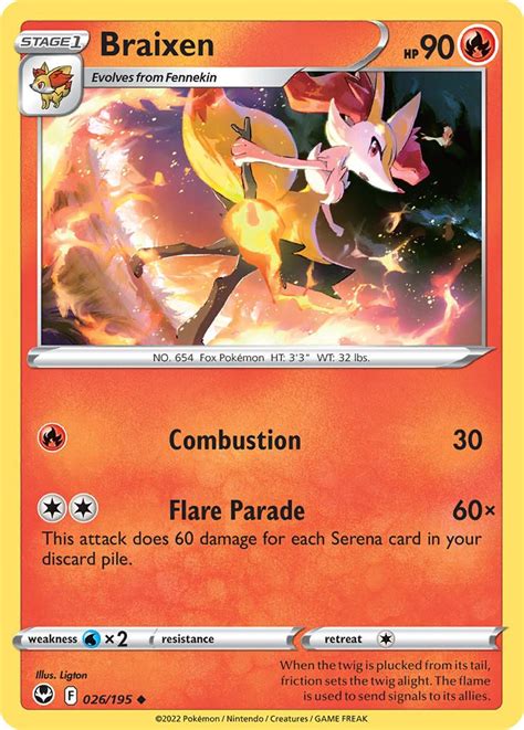 Braixen Pokémon Myp Cards