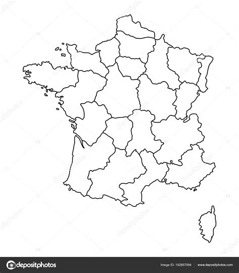 Mappa Schematica Della Francia Vettoriale Stock Di BlackLava36 192857594