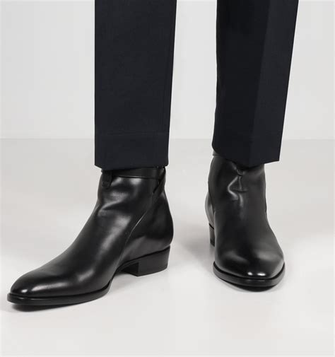 Gi Y Saint Laurent Wyatt Jodhpur Boots In Mooth Leather Black