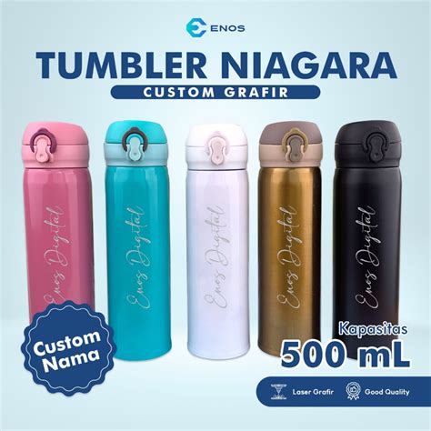 Jual Tumbler Minum Niagara Custom Nama Dan Logo Perusahaan Bahan