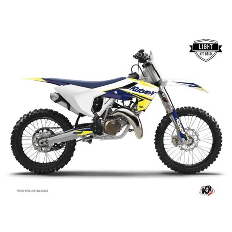 KUTVEK KIT Deco Moto Cross Stage Husqvarna Tc 125 Blanc Jaune EUR 122