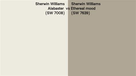 Sherwin Williams Alabaster Vs Ethereal Mood Side By Side Comparison