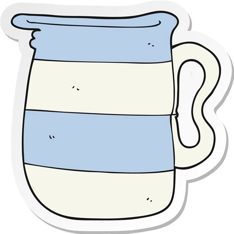 Sticker Of A Cartoon Milk Jug 11601908 Vector Art At Vecteezy