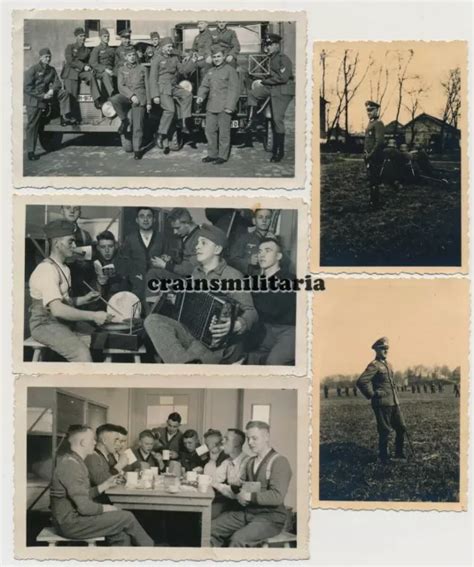 5X ORIG FOTO Panzerjäger Soldaten Pz Abw Abt 41 in Kaserne BUTZBACH