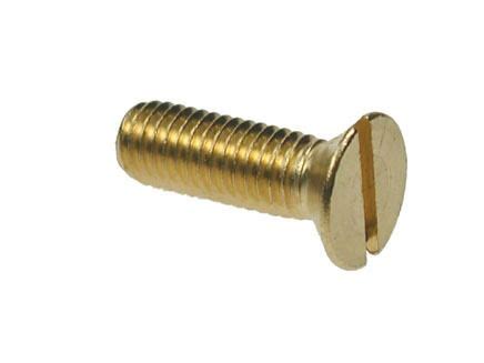 M4 X 12mm Machine Screw Countersunk Slotted DIN 963 Brass Pack Of