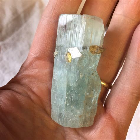 Large Aquamarine Crystal With Mica Inclusions All Natural And Spectacular