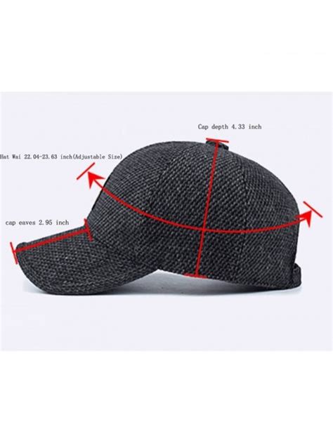 Men S Winter Warm Wool Woolen Tweed Peaked Baseball Cap Hat With Fold Earmuffs Warmer Black