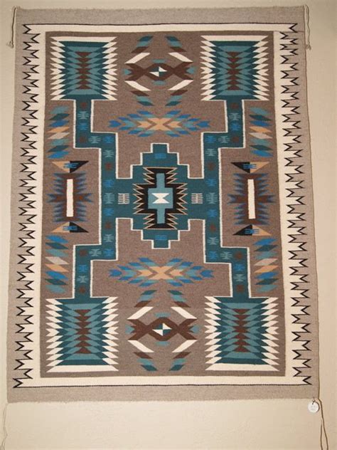 Navajo Rug Weaving Contemporary Storm Pattern Navajo Rug Weaving