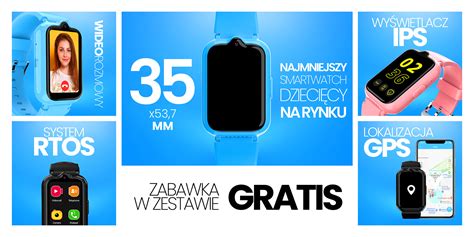 Smartwatch dla dzieci dziecięcy z GPS Manta Junior Joy 4G różowy