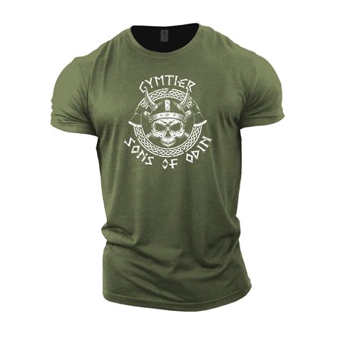 Buy Gymtier Sons Of Odin Viking Gym T Shirt For Men Bodybuilding