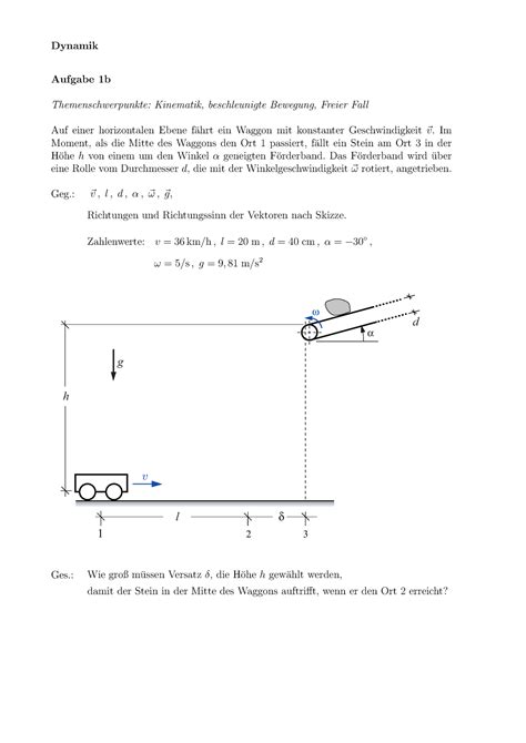 Technische Mechanik Ii Iii Dynamik Aufgabe B Themenschwerpunkte