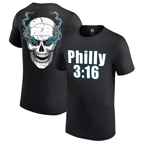 Mens Black Stone Cold Steve Austin Wrestlemania 40 Philly 3 16 T Shirt