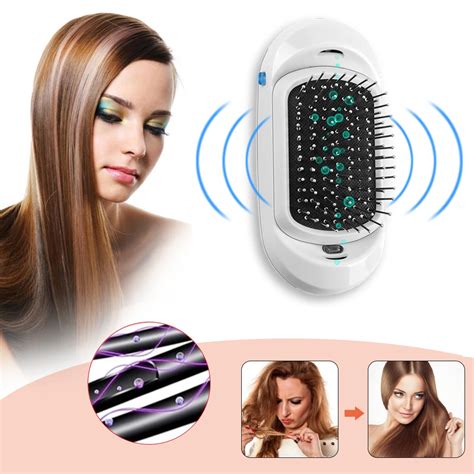 2 0 Ionic Hair Brush Portable Electric Vibrating Scalp Massage Comb Anti Static Ion Hair Brush