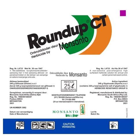 Roundup CT Label - Monsanto